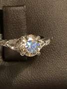 Ladies 18k white gold and diamond engagement ring. 1.55 carat in total weight