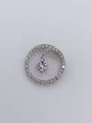 14kt White Gold & Diamond Pendant