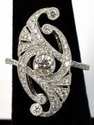 Glistening 0.83CTW Free Form Diamond Ring in Platinum