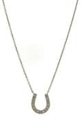 Amazing White Gold Diamond Horseshoe Necklace