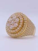 Unisex 10kt Solid Yellow Gold Cocktail Ring