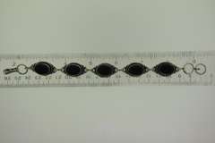 Silver-Tone Quartz Gemstone Bracelet