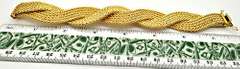 14 CARAT YELLOW GOLD 5 ROW TWISTED POPCORN BRACELET.