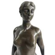 NUDE GIRL BRONZE SCULPTURE
