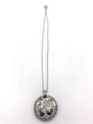 Very Fun Floral pendant Necklace with White Gemstones