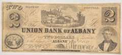 $ 2 Union Bank Of Albany Jan /1 /1859 Note