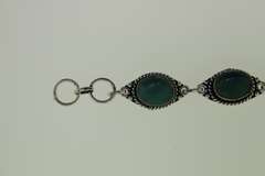 Silver-Tone Quartz Gemstone Bracelet