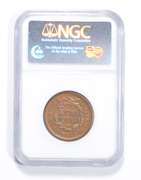 MS65 BN 1853 Braided Hair Large Cent - Graded NGC