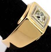 Huge 0.56CT Diamond Ring in 14KT Yellow Gold
