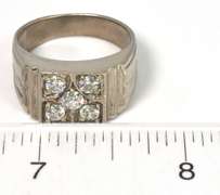 Flashy CZ Ring in Sterling Silver, Size 11