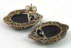 Mysterious Framed Opal Earrings in Sterling Silver