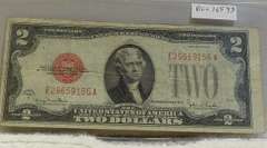 1928-G $2.00 US Note, Red Seal, circ.
