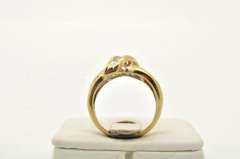 LADIES 14 KT YELLOW GOLD DIAMOND RING