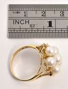 Feminine Pearl Cluster Ring