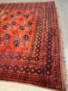 MAGNIFICENT VINTAGE AFGHAN RUG 9.5x11.5