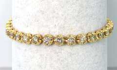 Stunning 7.01CTW Diamond Tennis Bracelet in 14KT Yellow Gold