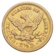 1857-O $2.50 Liberty Head Gold Quarter Eagle