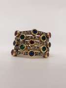 14kt Gold, Ruby, Emerald, Sapphire, & Diamond Ring