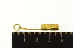 18K Yellow Gold Retro Guitar Musical Stringed Instrument Charm/Pendant