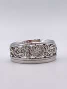 14kt Solid White Gold Diamond Ring