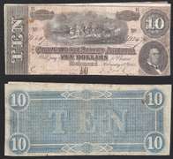 $10 1864 Confederate Civil War