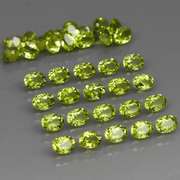 Real 6.75ct untreated apple green Peridot set