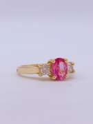 14kt Gold Pink Sapphire & Diamond Cocktail Ring