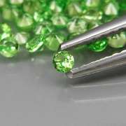 Rare 4.21ct untreated apple green Tsavorite set