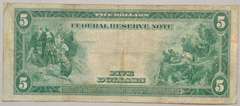 Scarce $ 5 Red Seal Series 1913 FR Note