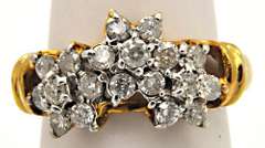 14K GOLD & DIAMONDS RING AND EARRINGS SET