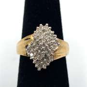 Dazzling 10kt Waterfall Diamond Ring