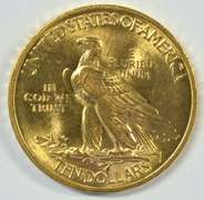 Blazing BU 1932 US $10 Indian Gold Piece. Full strike