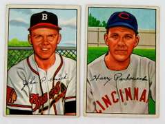 2 Bowman 1952 Baseball Cards