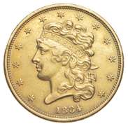 1834 $5 Classic Head Gold Half Eagle