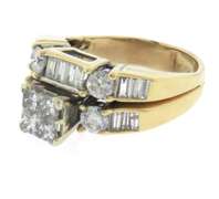 Glamorous white Gold PR, RBC and Baguette Diamond Ring