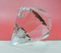 Tiffany & Co Faceted Clear Crystal Paper Weight