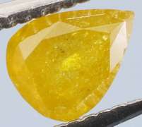 Rare .21ct pear cut yellow Diamond