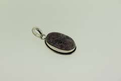 Silver-Tone Quartz Gemstone Pendant