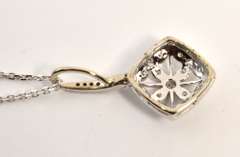 Classy Filigree Pendant Necklace in 14K WG