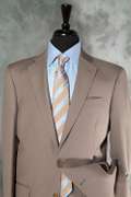 Super Fine Quality Tan Color Italian Suit By Galante