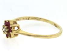 Handsome Ruby and Diamond Flower Ring