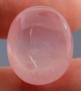 Glowing! 34.73ct powder pink Rose Quartz cabochon