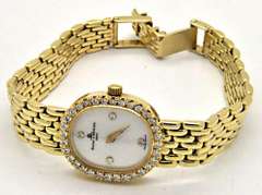 LADIES 14K GOLD & DIAMOND BAUME & MERCIER WATCH