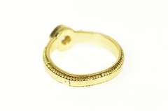 14K Yellow Gold 0.44 Ct Diamond Solitaire Ornate Engagement Ring