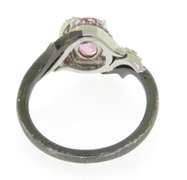 Sterling Silver Pink Crystal Ring