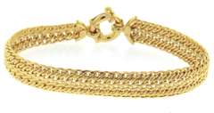 Charming Yellow Gold Woven Link Bracelet