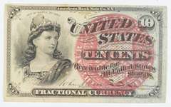 1863 US 10 Cents Fractional Currency - American Bank Note Co. N.Y.