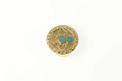 10K Yellow Gold Floral Design Simple Slide Bracelet Charm/Pendant