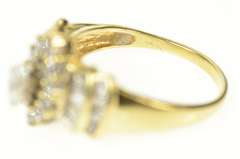 10K Yellow Gold 1.55 Ctw Marquise Diamond Halo Engagement Ring