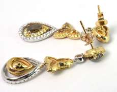 Unique Dangling Diamond Earrings